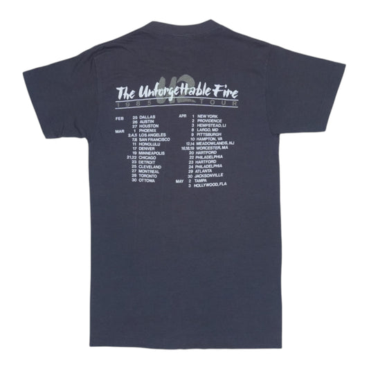 1985 U2 Unforgettable Fire Tour Shirt Back