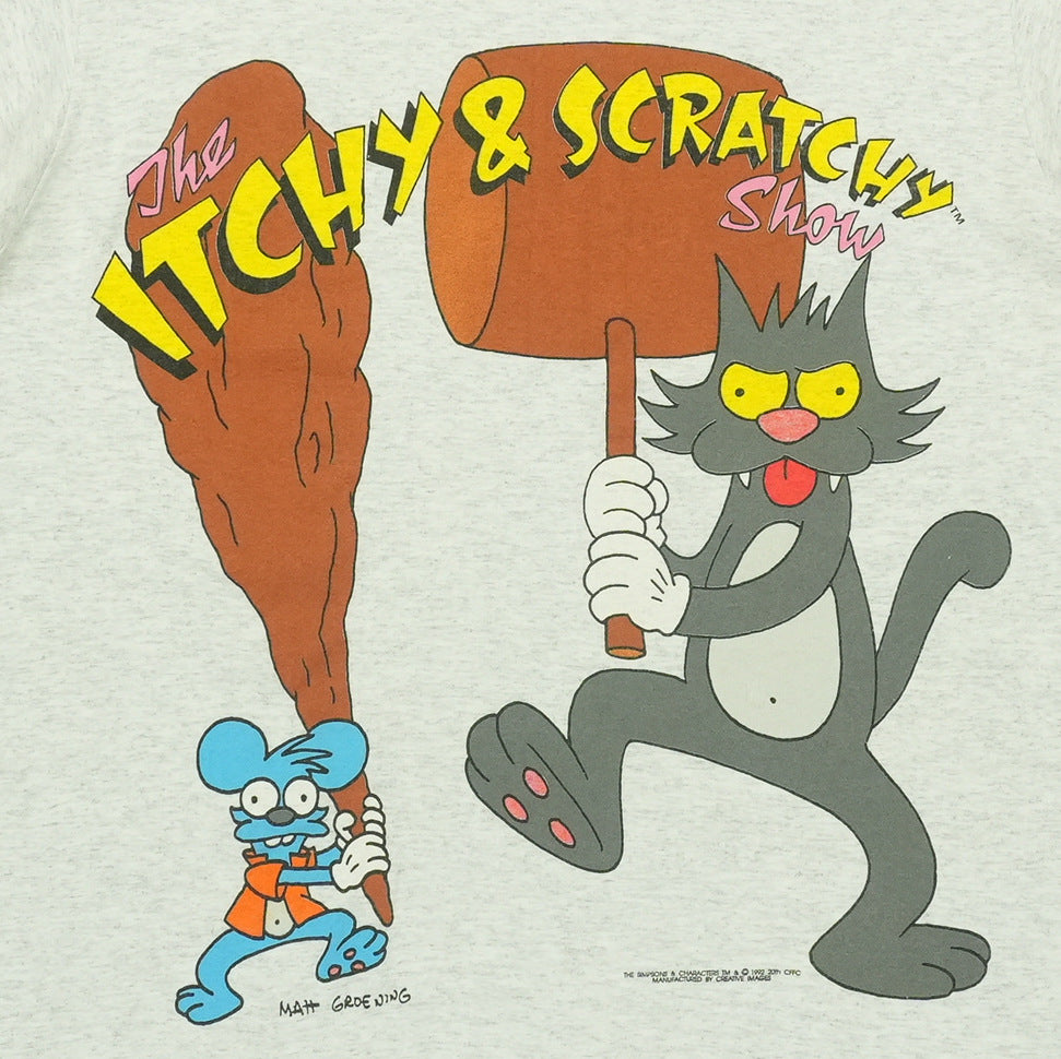 54 Itchy & Scratchy イッチー スクラッチー 1992年製 1992 The Simpsons Itchy & Scratchy Show Shirt | Authentic Vintage