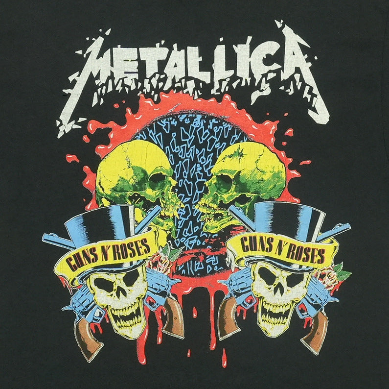 LLICA x GUNS N ROSES Tシャツ ツアー 92 1992 Metallica Guns N Roses Tour Shirt | Authentic Vintage Tee