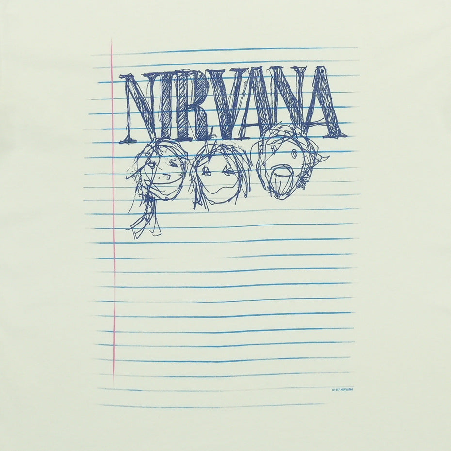 1997 Nirvana Notebook Shirt | Authentic Vintage Tee – WyCo Vintage