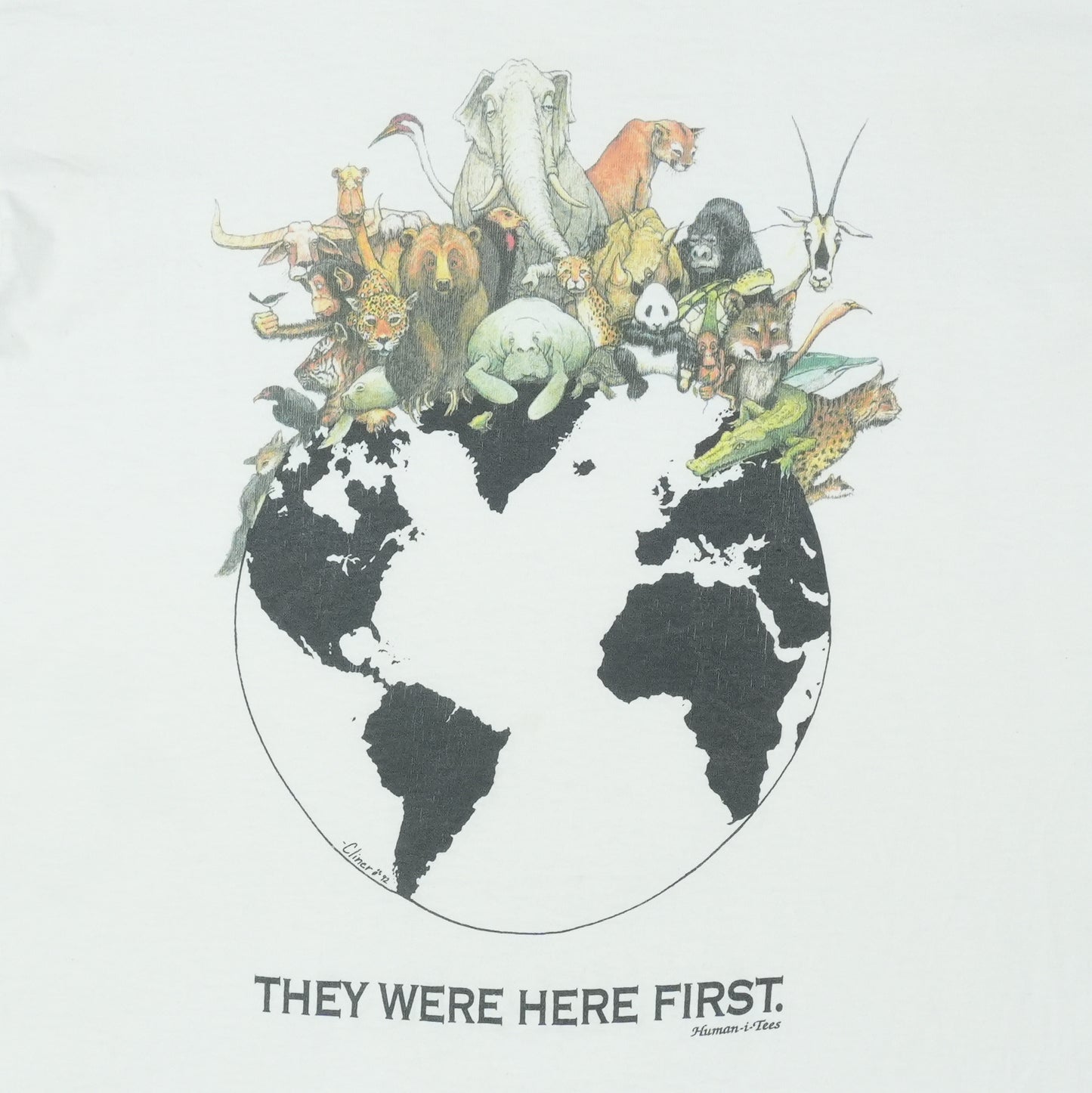 1992 They Were Here First Humanitees Shirt Detail