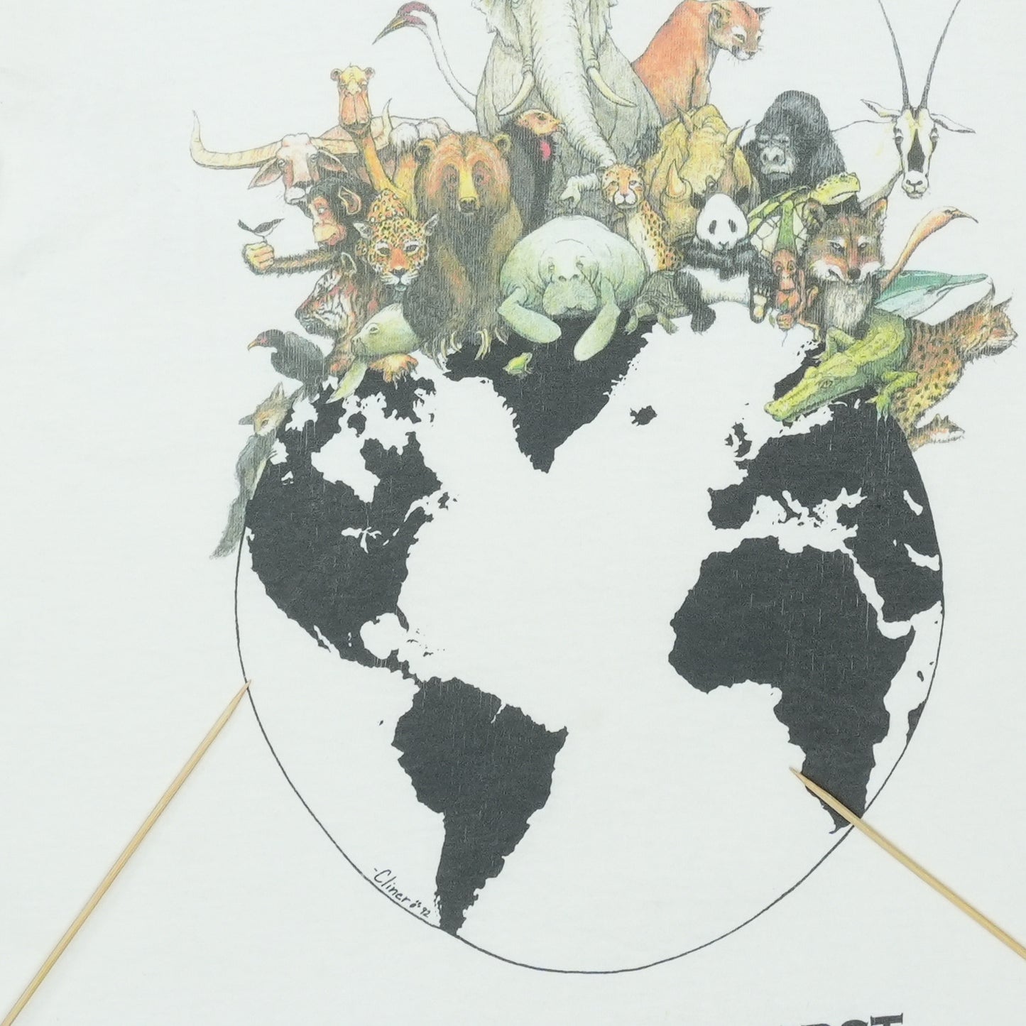 1992 They Were Here First Humanitees Shirt Detail