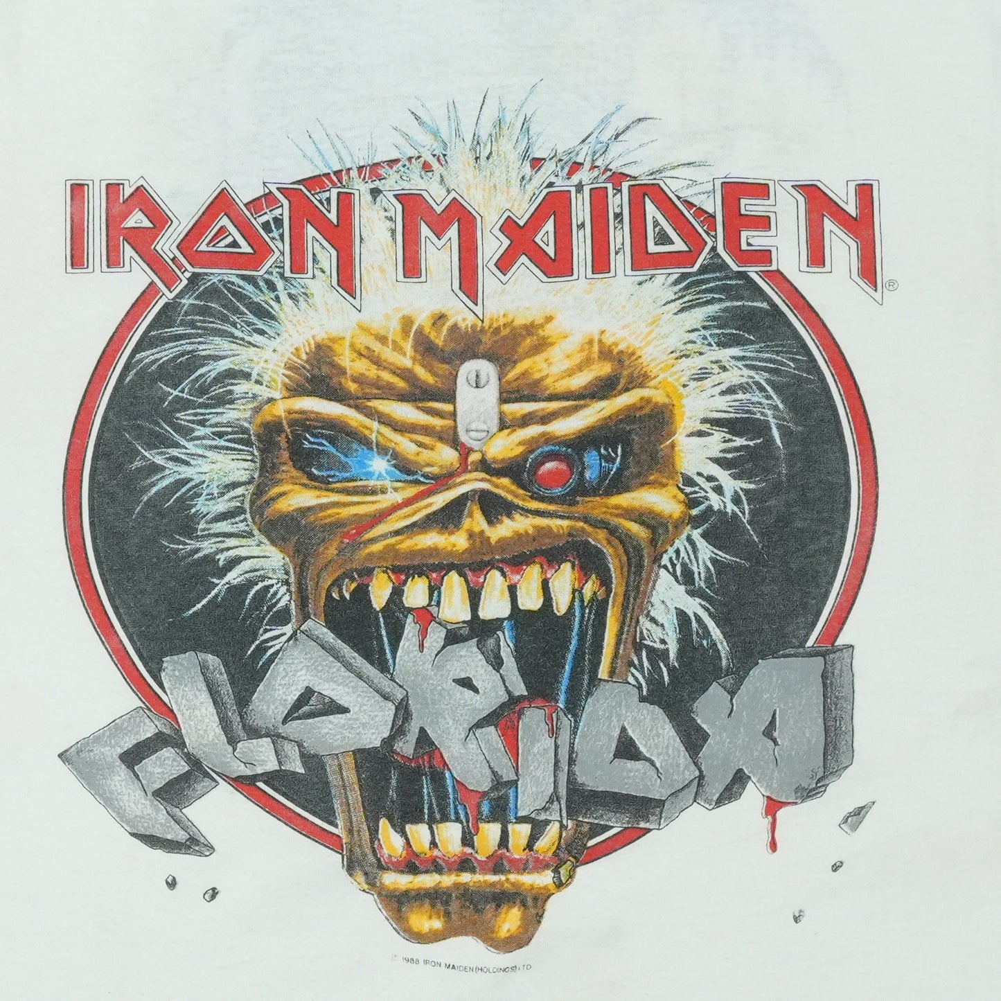 1988 Iron Maiden Florida Tour Shirt Detail