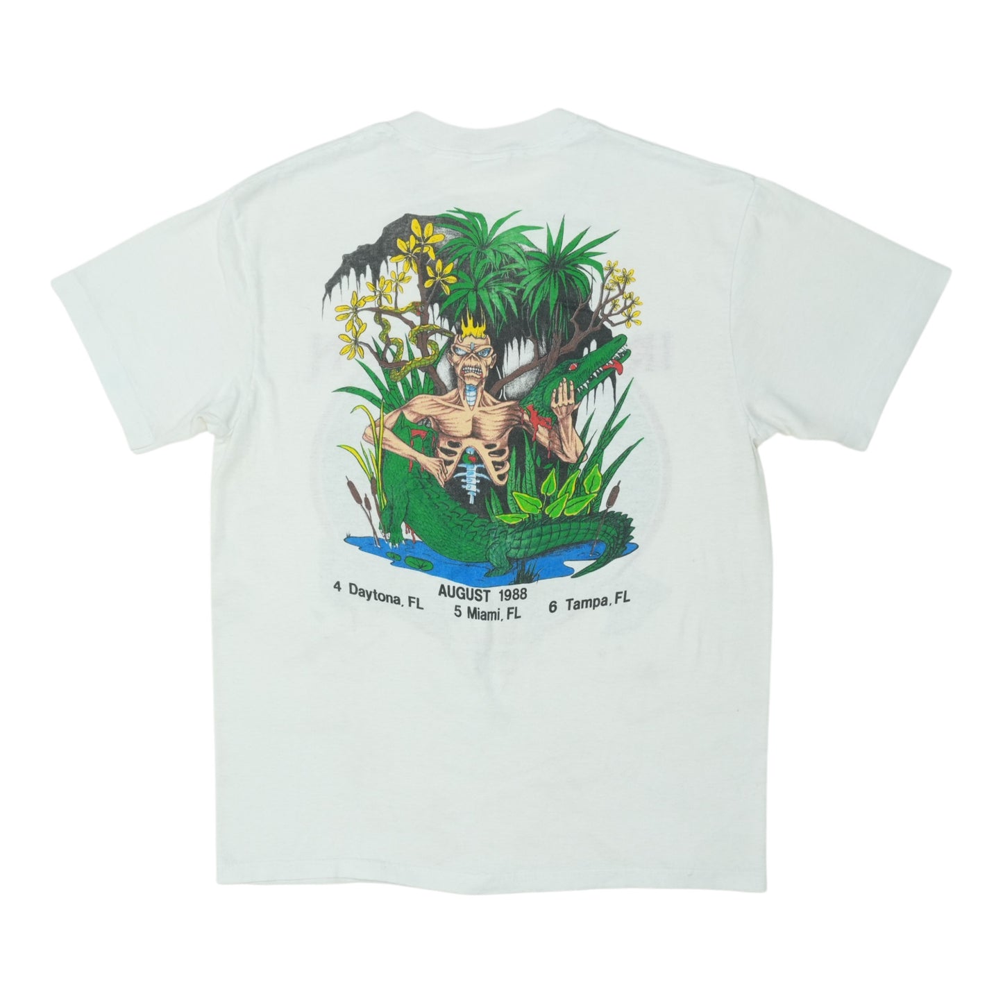 1988 Iron Maiden Florida Tour Shirt Back