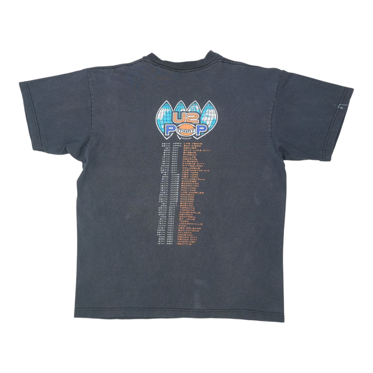 1997 U2 PopMart Tour Shirt Back
