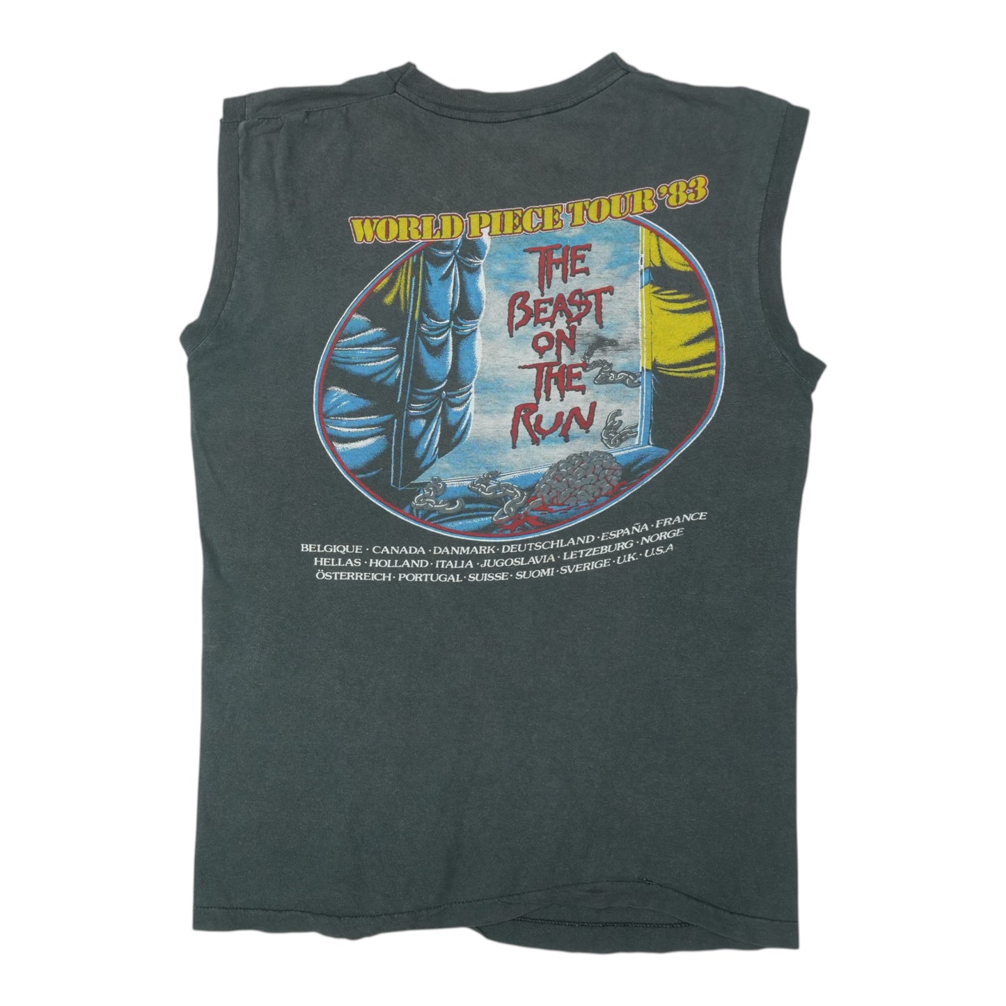 1983 Iron Maiden World Piece Tour Sleeveless Shirt