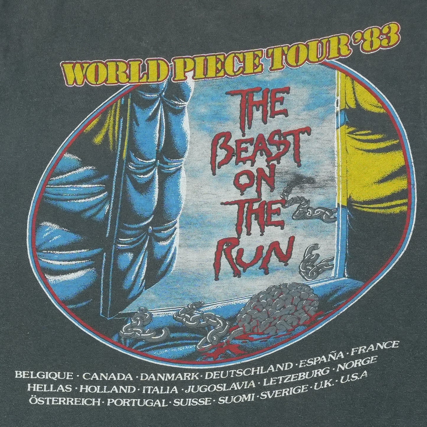 1983 Iron Maiden World Piece Tour Sleeveless Shirt