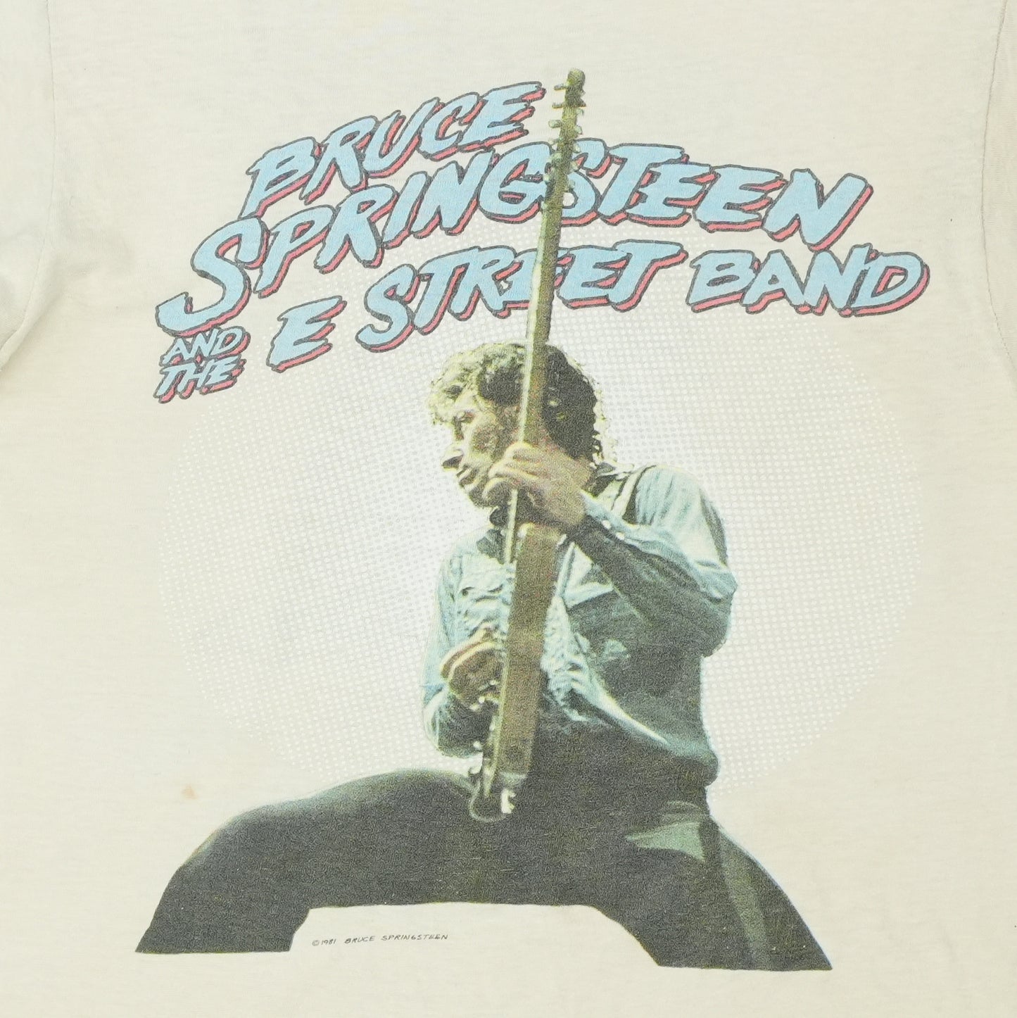 1981 Bruce Springsteen Spectrum Concert Shirt Detail