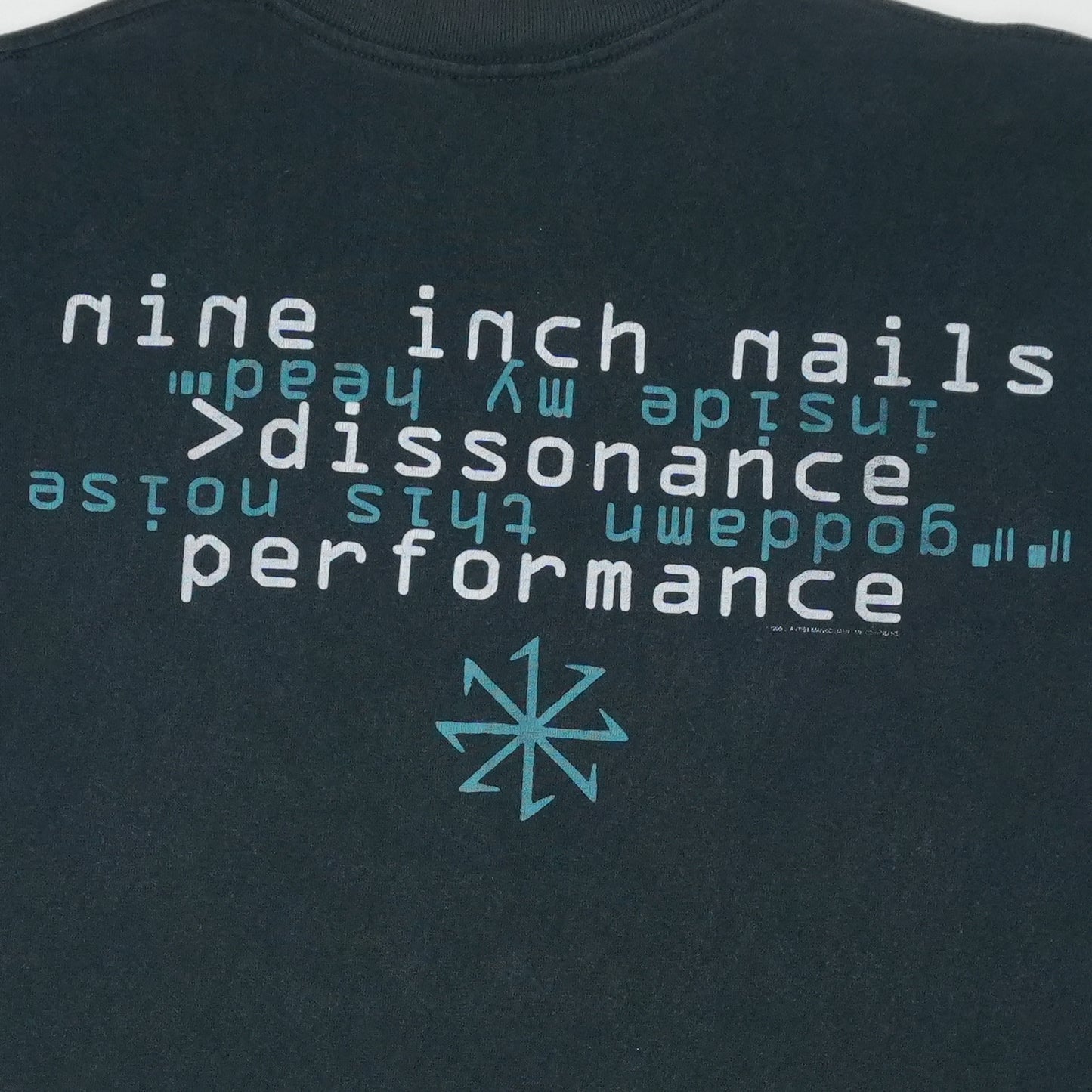 1995 Nine Inch Nails Dissonance Shirt Detail