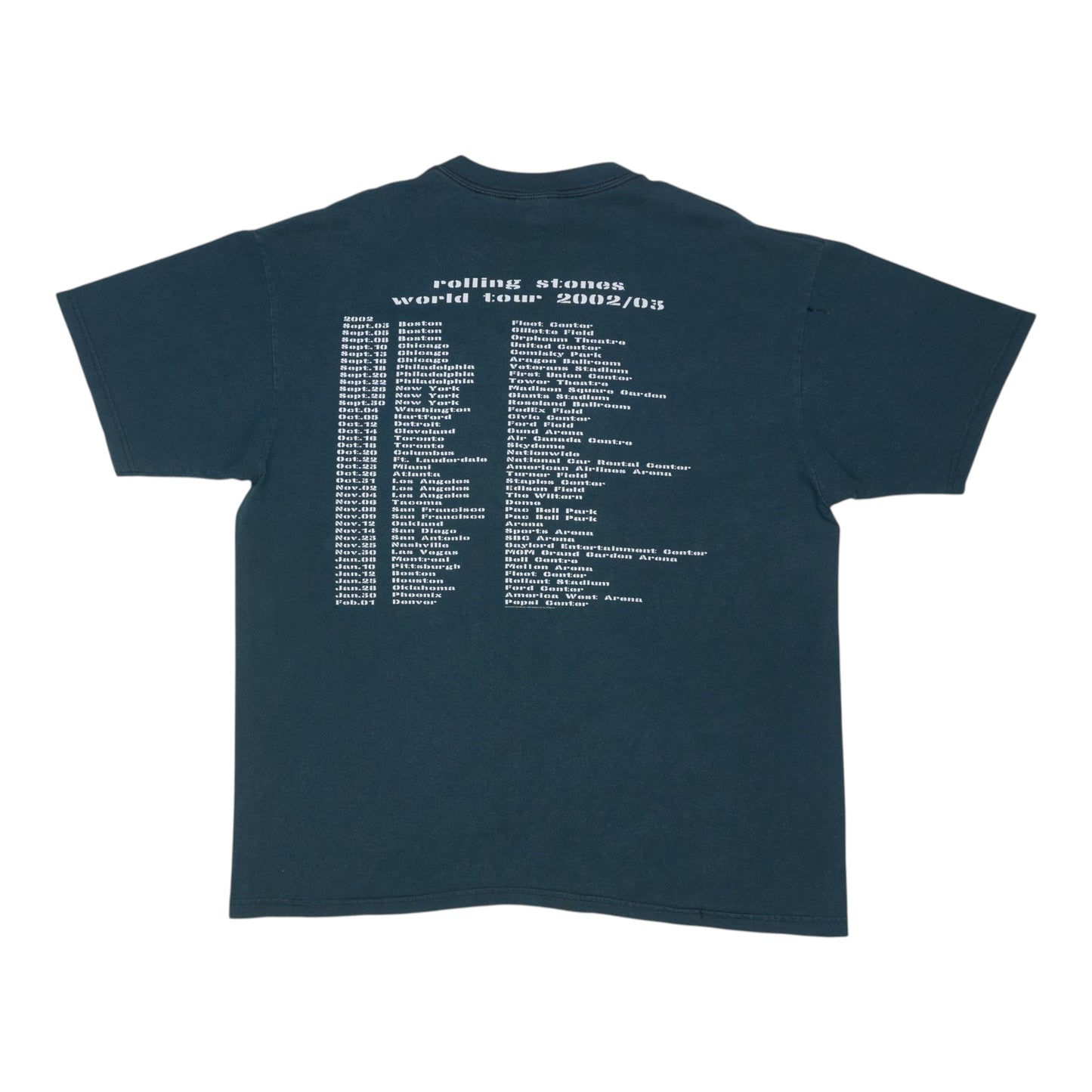 2002 Rolling Stones World Tour Shirt