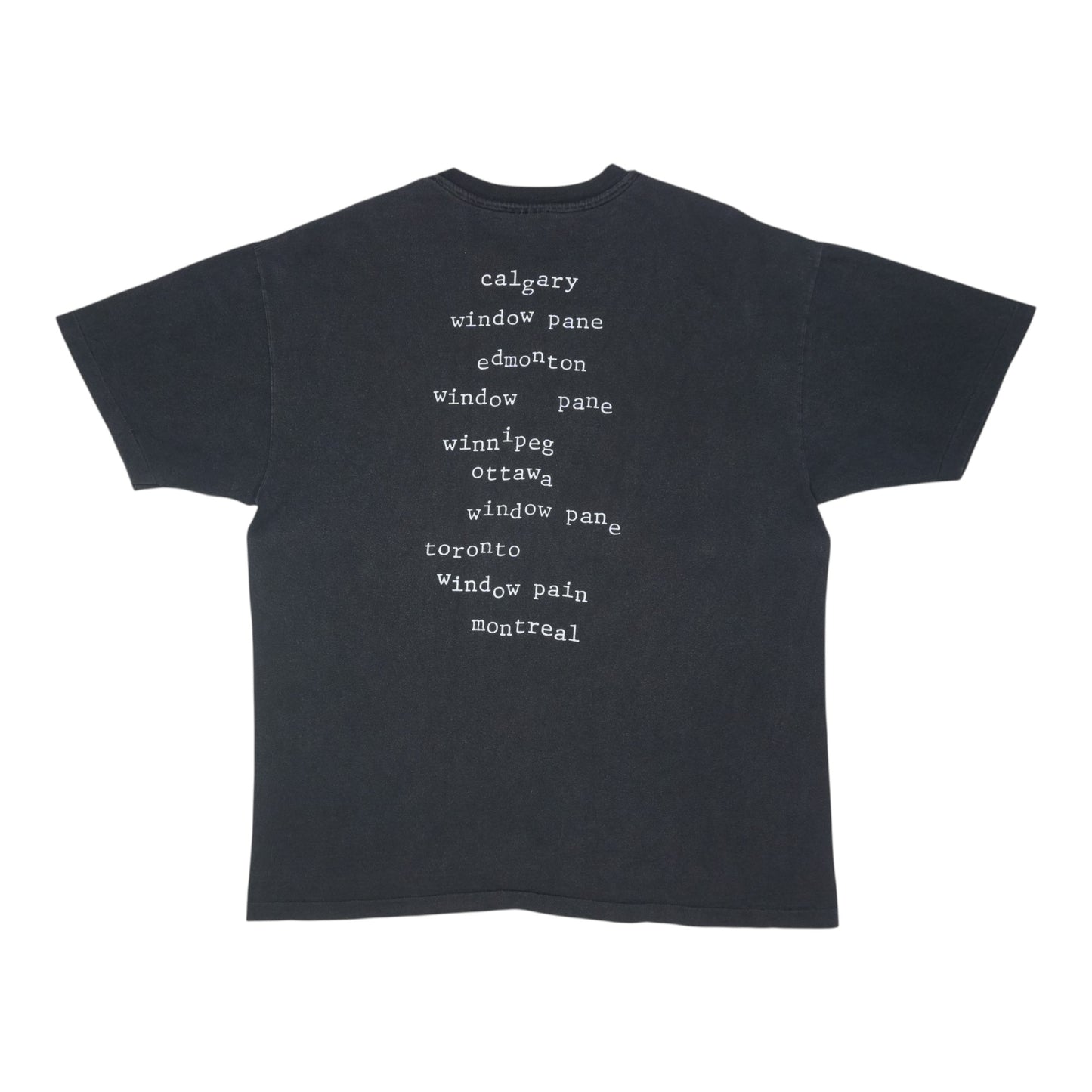 1993 Pearl Jam Window Pain Tour Shirt Back