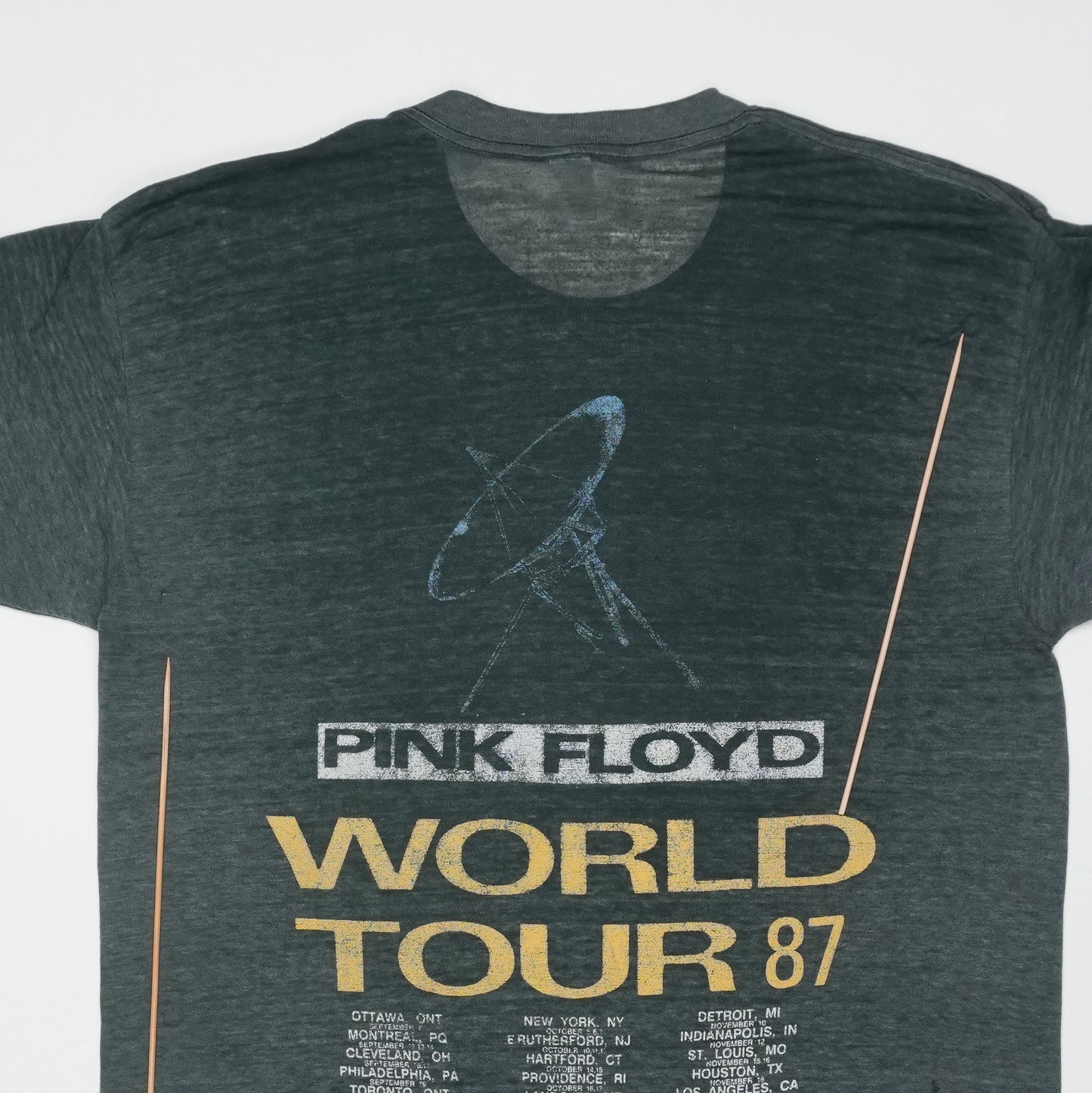 1988 Pink Floyd Momentary Lapse Of Reason Tour Shirt Detail