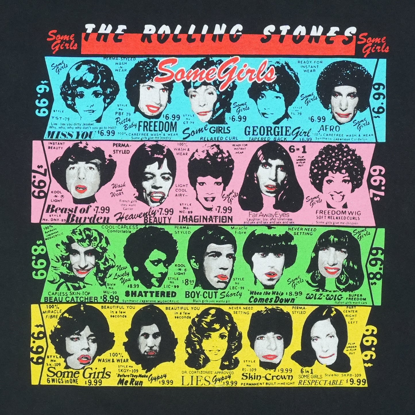 1990s Rolling Stones Some Girls Shirt Detail