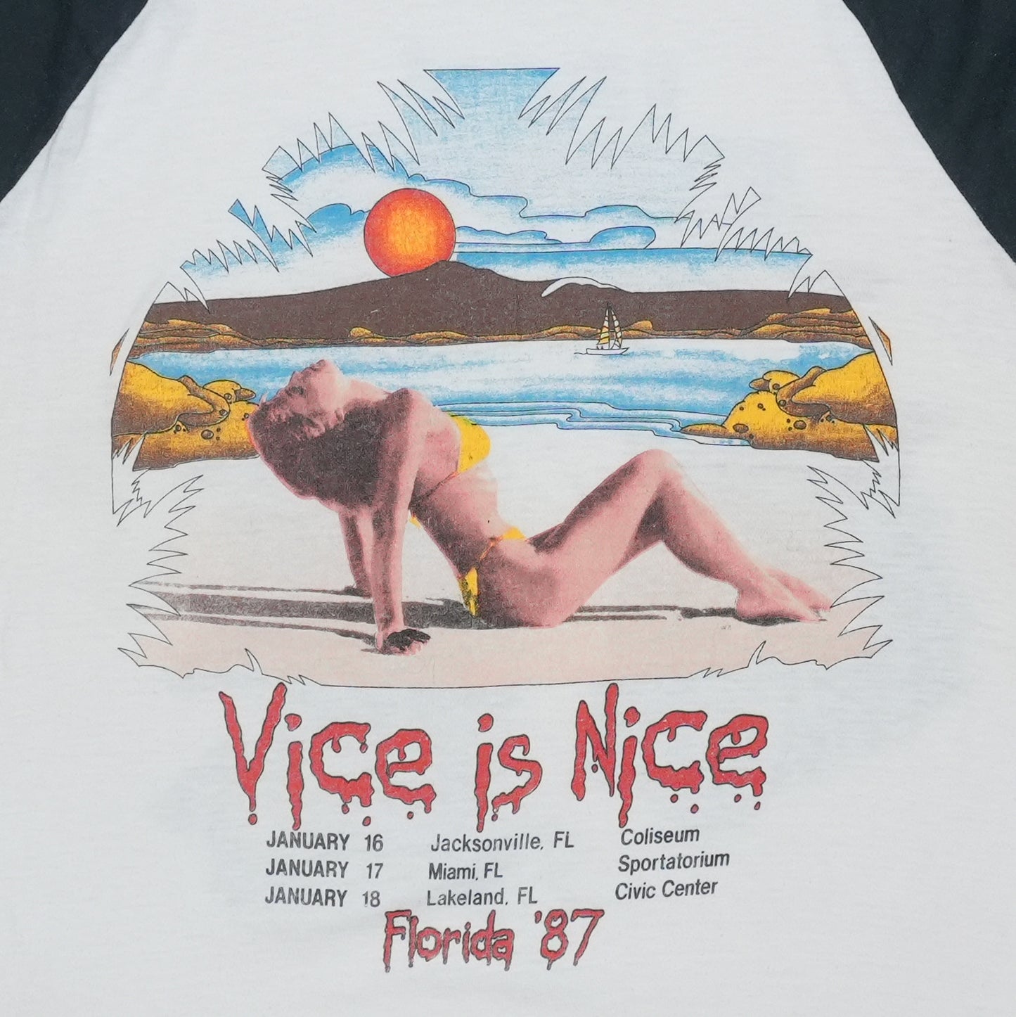 1987 Iron Maiden Vice Is Nice Tour Jersey Shirt