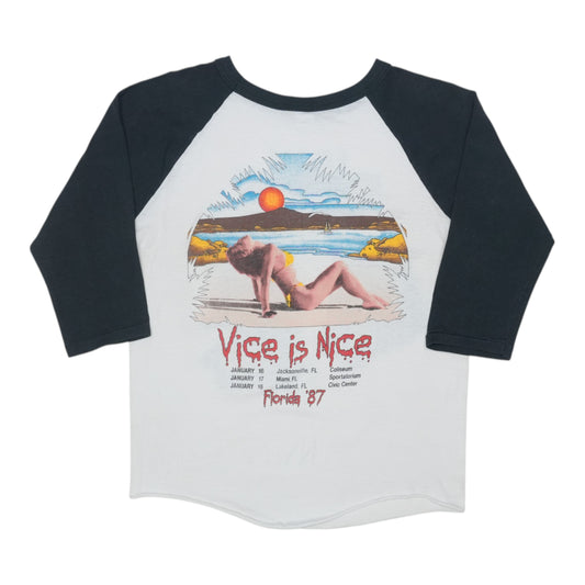 1987 Iron Maiden Vice Is Nice Tour Jersey Shirt