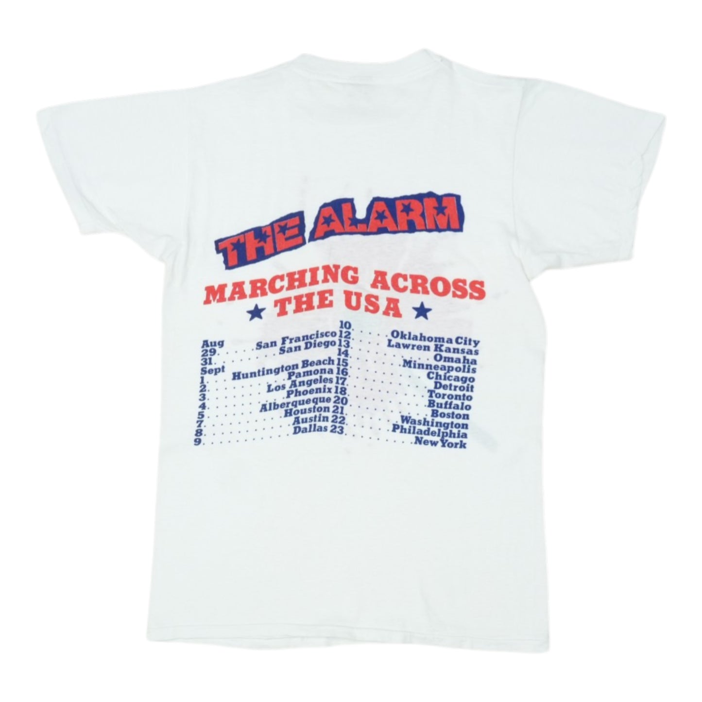1986 The Alarm Tour Shirt Back