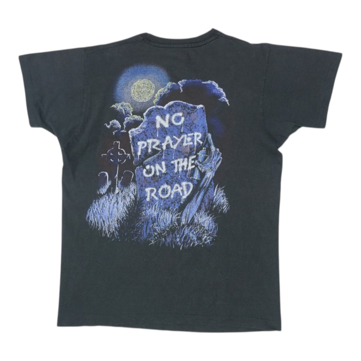 1990 Iron Maiden No Prayer On The Road Shirt Back