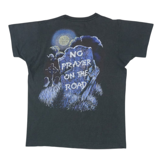 1990 Iron Maiden No Prayer On The Road Shirt Back