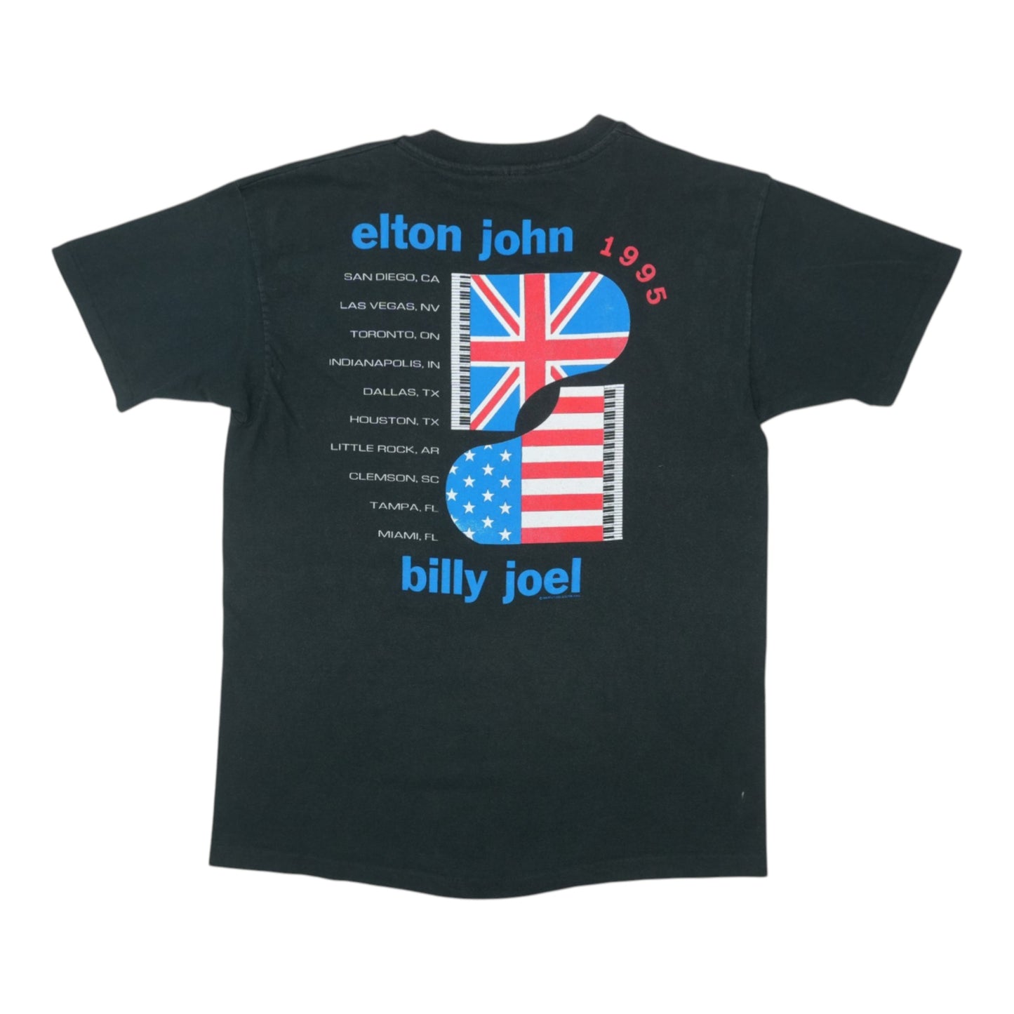 1995 Elton John Billy Joel Tour Shirt Back