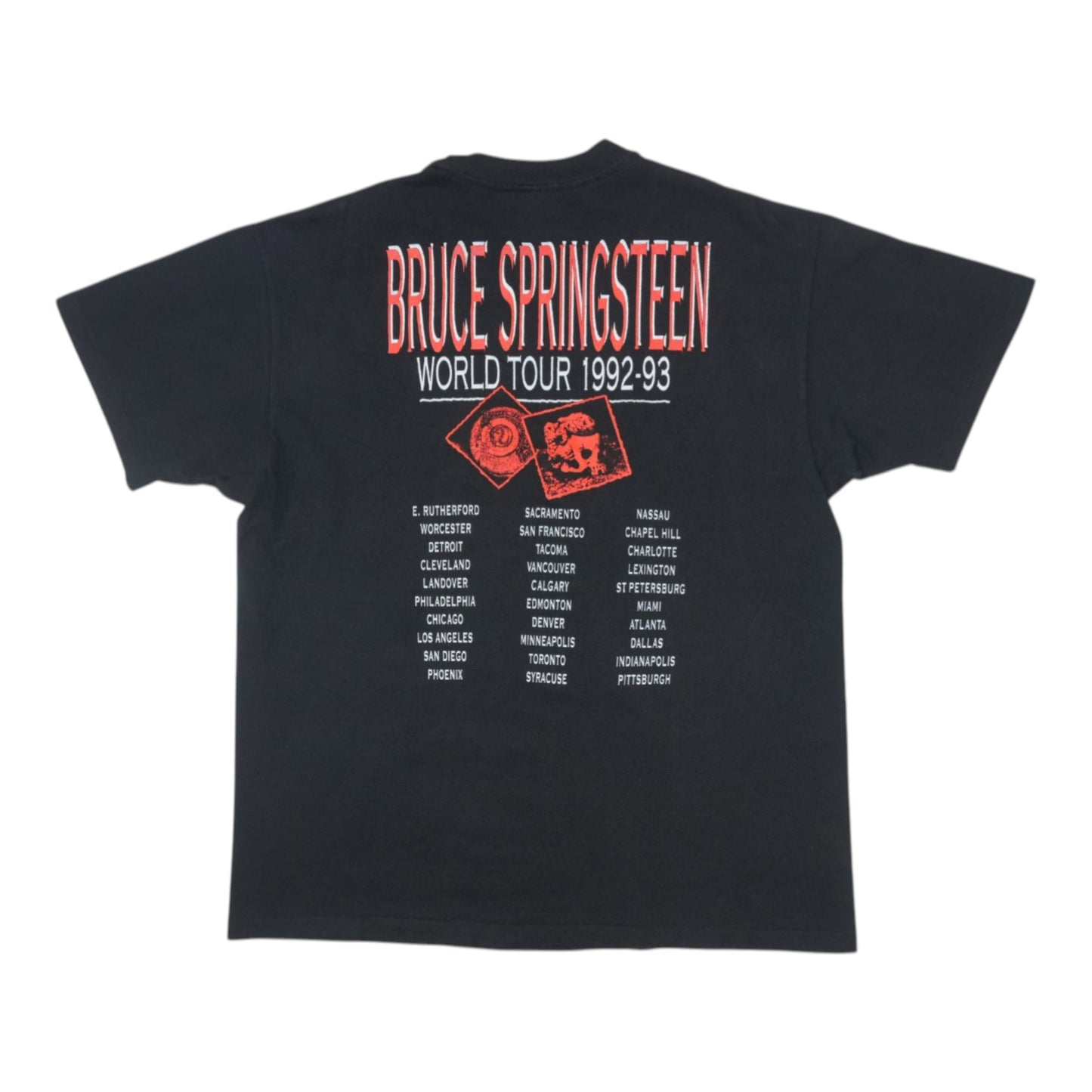 1992 Bruce Springsteen World Tour Shirt Back