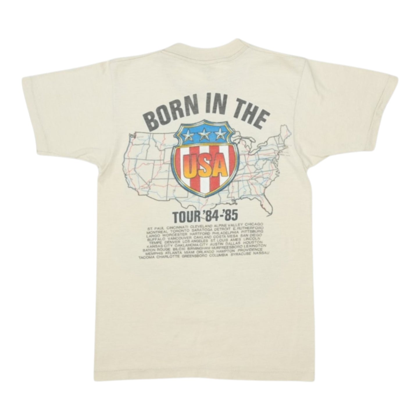 1984 Bruce Springsteen Tour Shirt Back