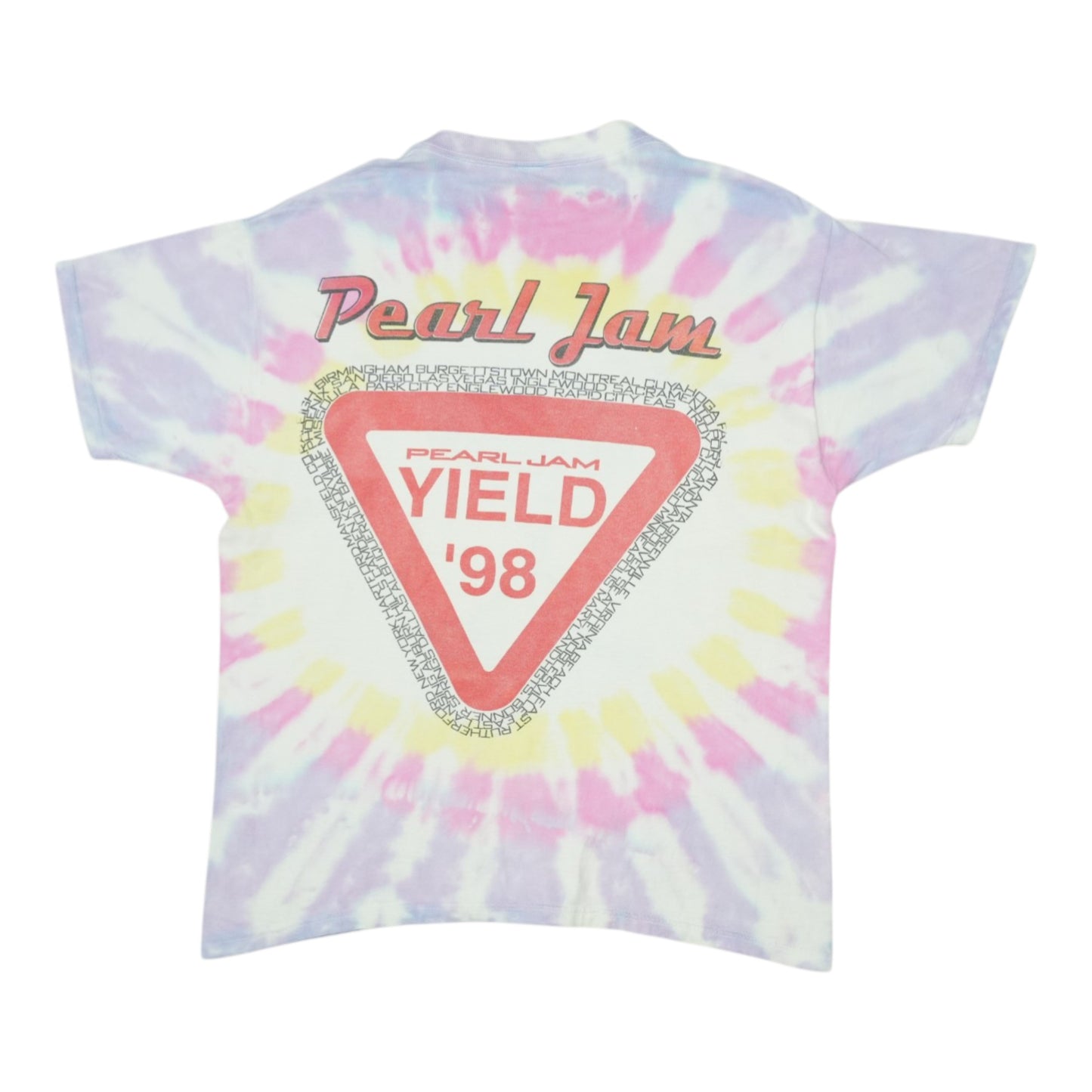 1998 Pearl Jam Yield Tour Tie Dye Shirt Back