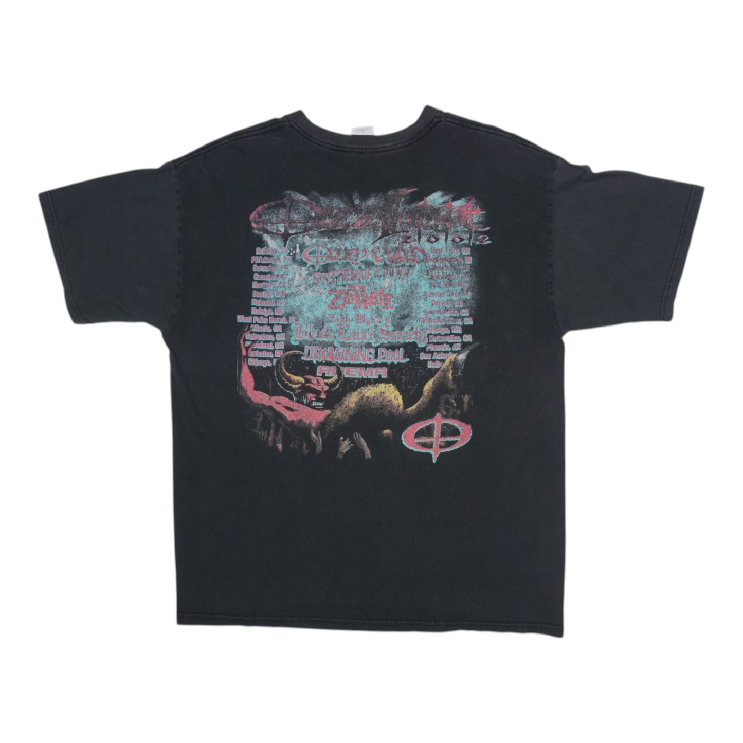 2002 Ozzfest Shirt Back