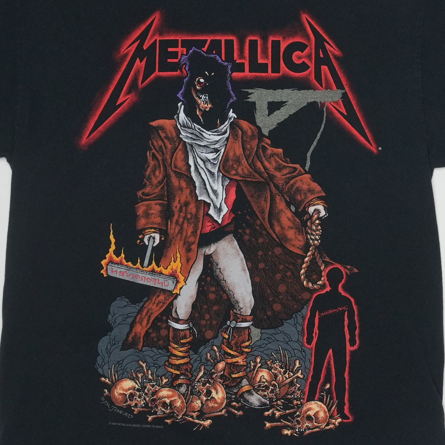 1994 Metallica The Unforgiven Shirt Detail
