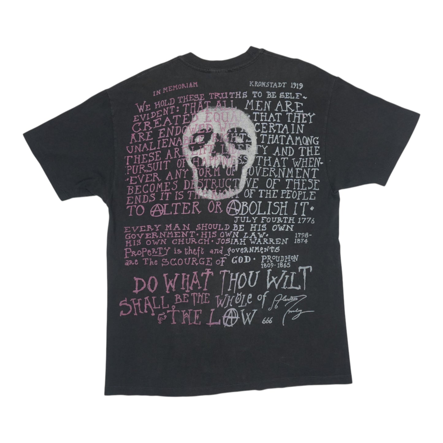 1990s Mosquitohead Aleister Crowley Anarchy Shirt