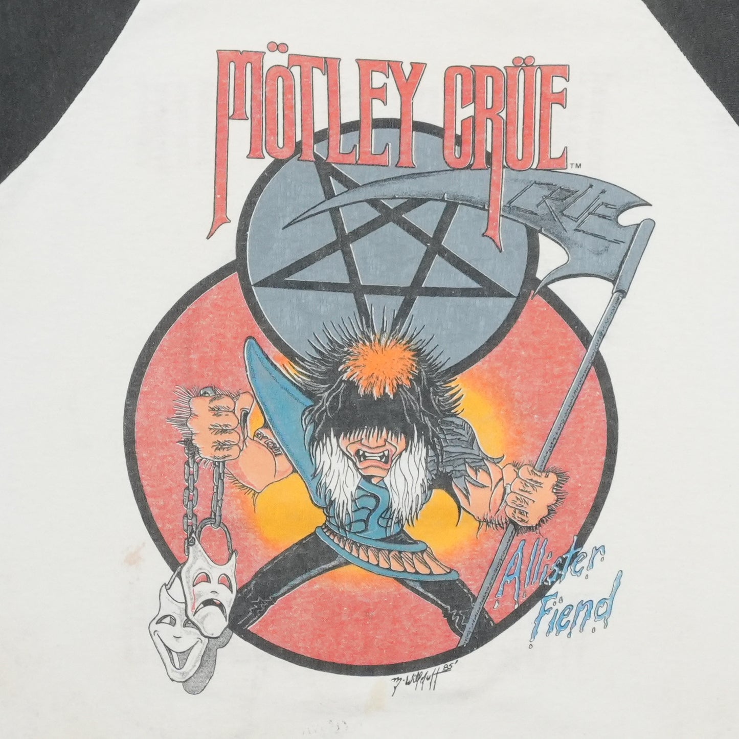 1983 Motley Crue Allister Fiend Jersey Shirt Detail