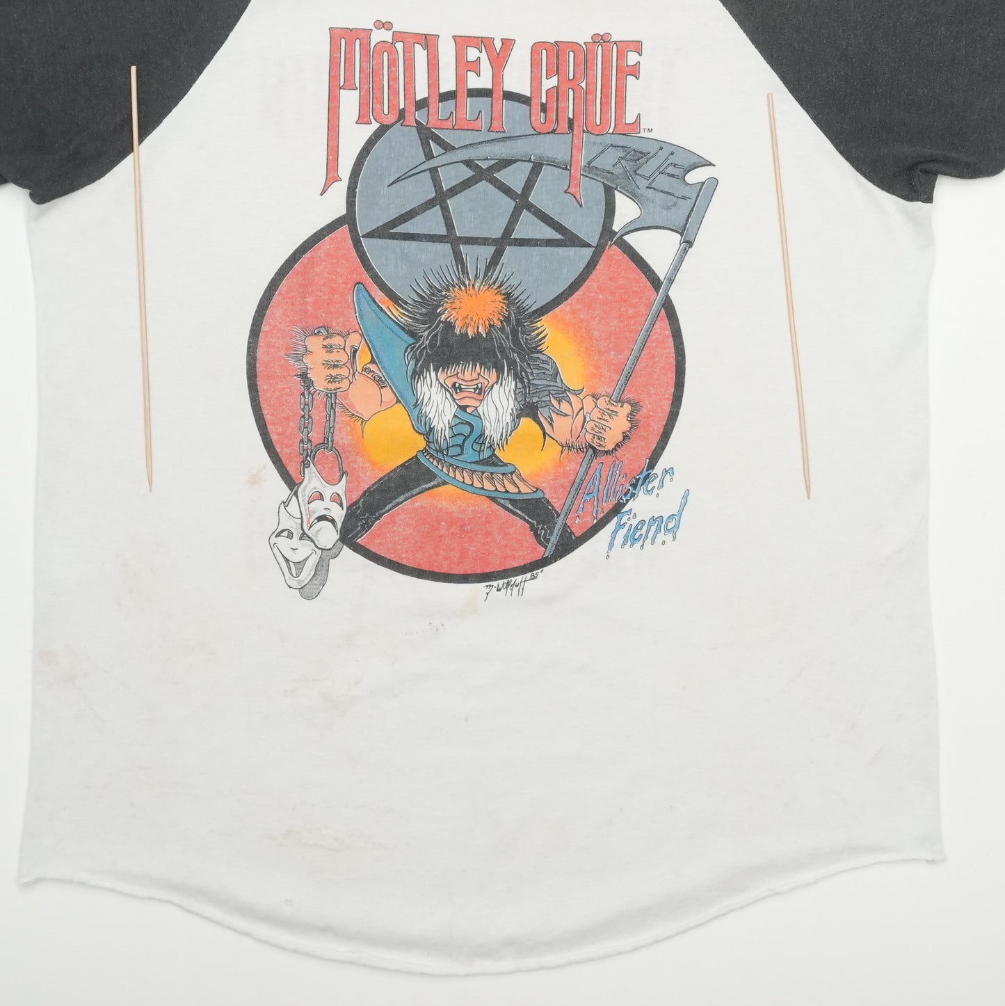 1983 Motley Crue Allister Fiend Jersey Shirt Detail