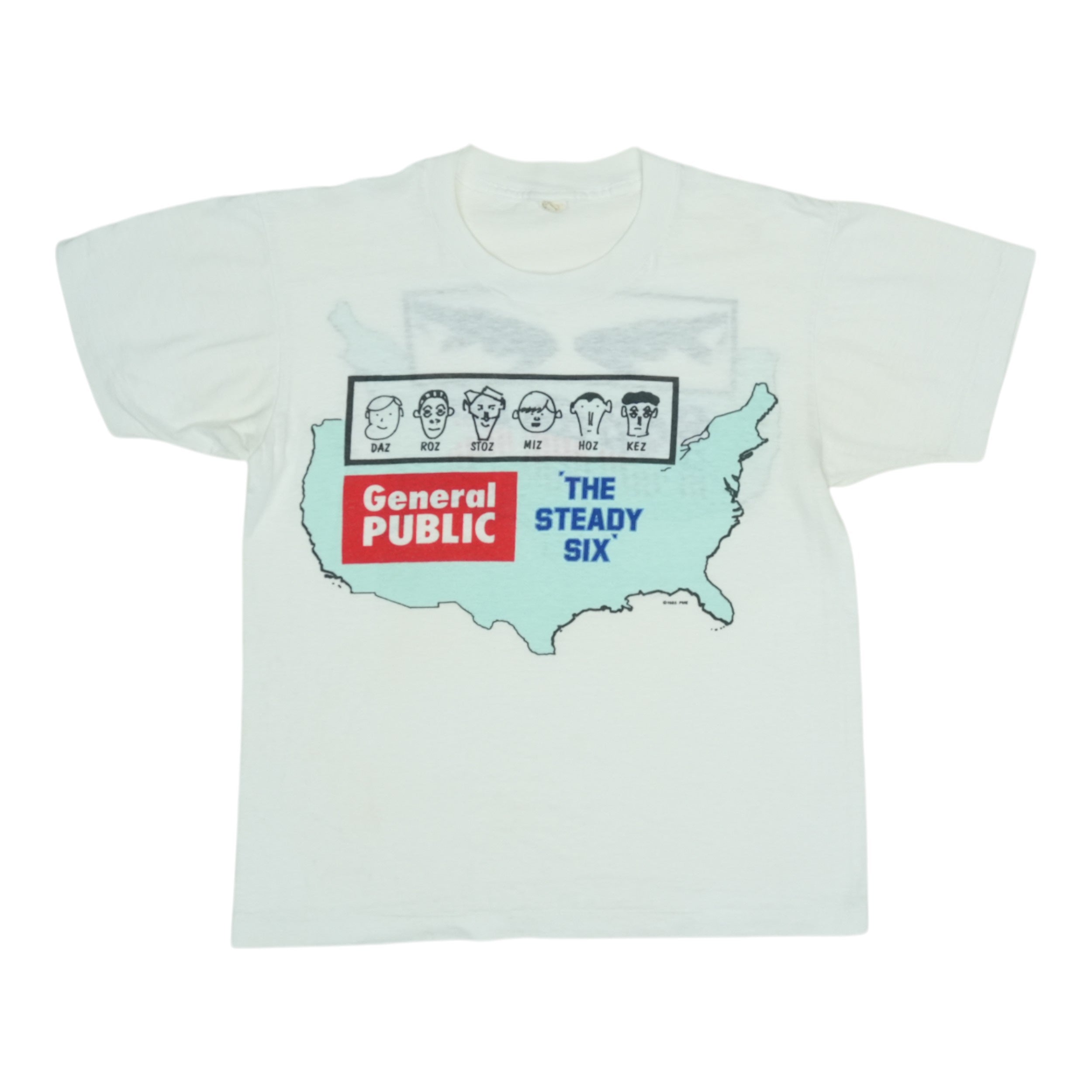 1985 General Public The Steady Six Tour Shirt | Authentic Vintage