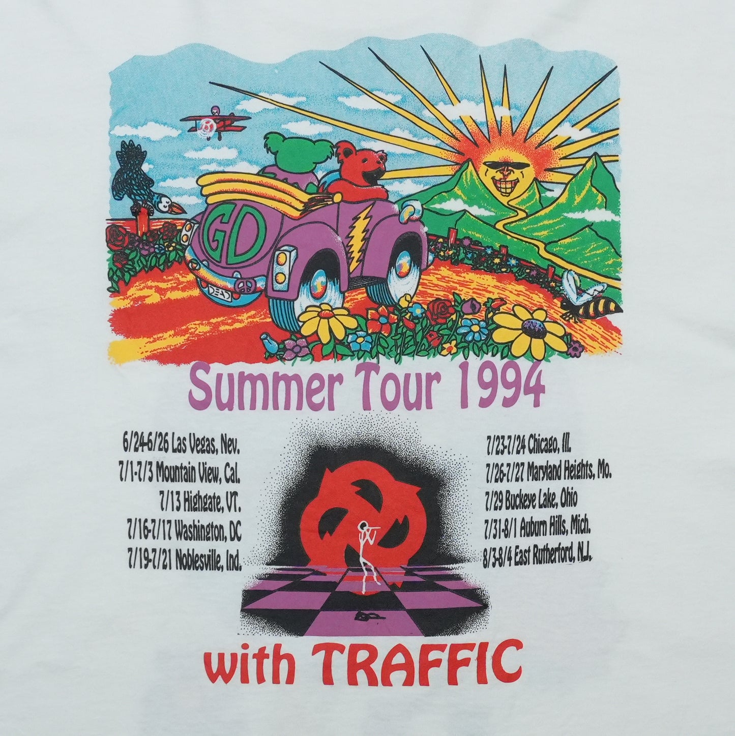 1994 Grateful Dead Summer Tour with Traffic Shirt