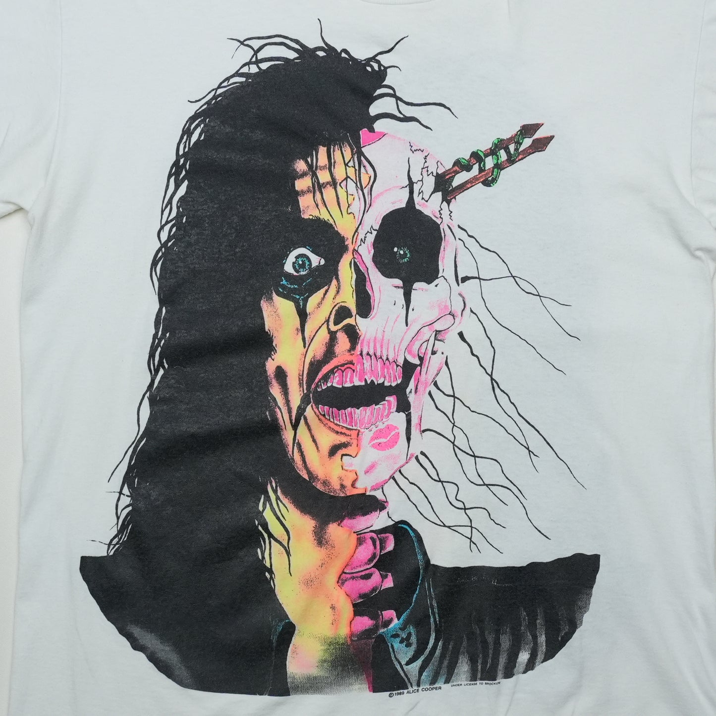 1989 Alice Cooper Half Face Skull Shirt