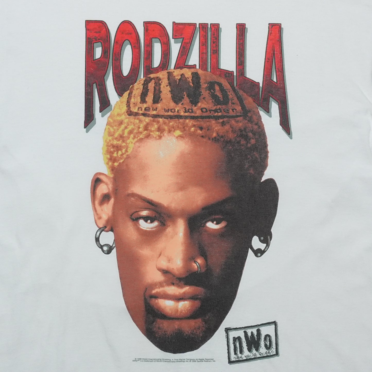 1998 Dennis Rodman Rodzilla nWo Shirt