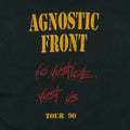 1990 Agnostic Front Blind Justice No Justice Just Us Tour Shirt