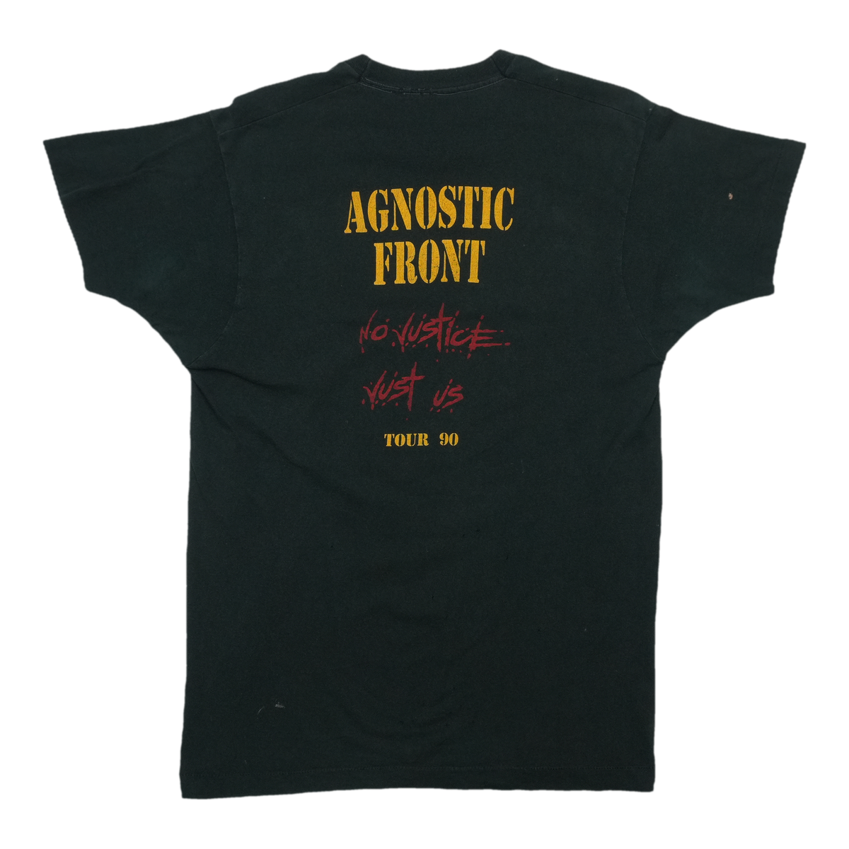 1990 Agnostic Front Blind Justice No Justice Just Us Tour Shirt