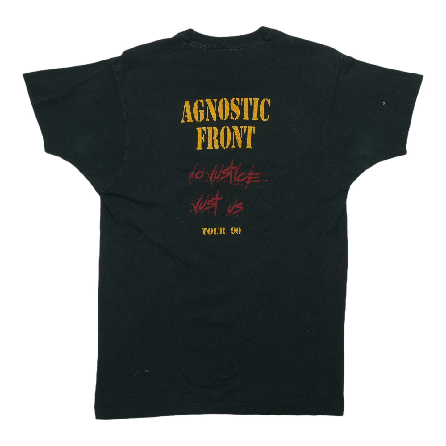 1990 Agnostic Front Blind Justice No Justice Just Us Tour Shirt