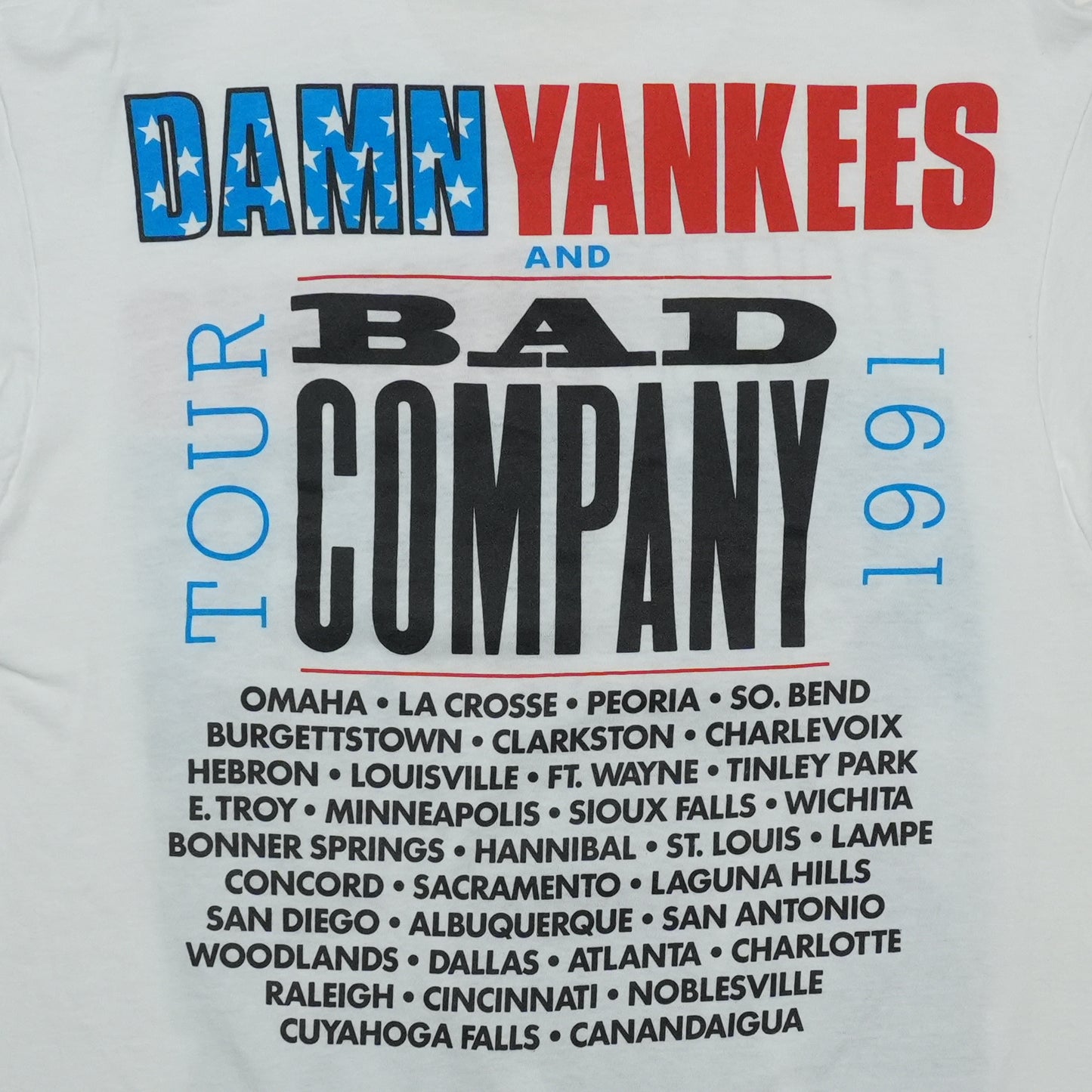 1991 Damn Yankees Tour Shirt