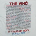 1989 The Who Kids Are Alright Tour Shirt