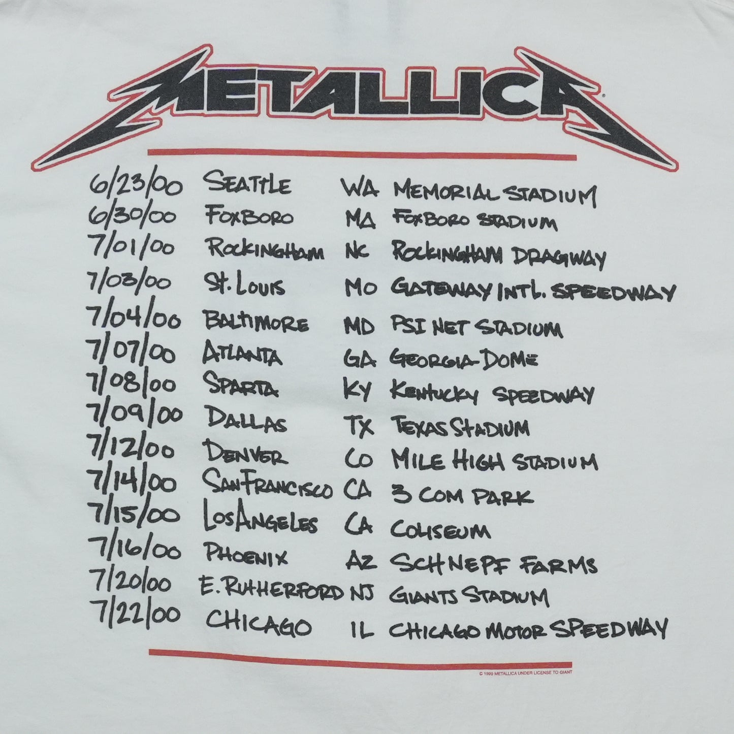 1999 Metallica Cartoon Heads Shirt