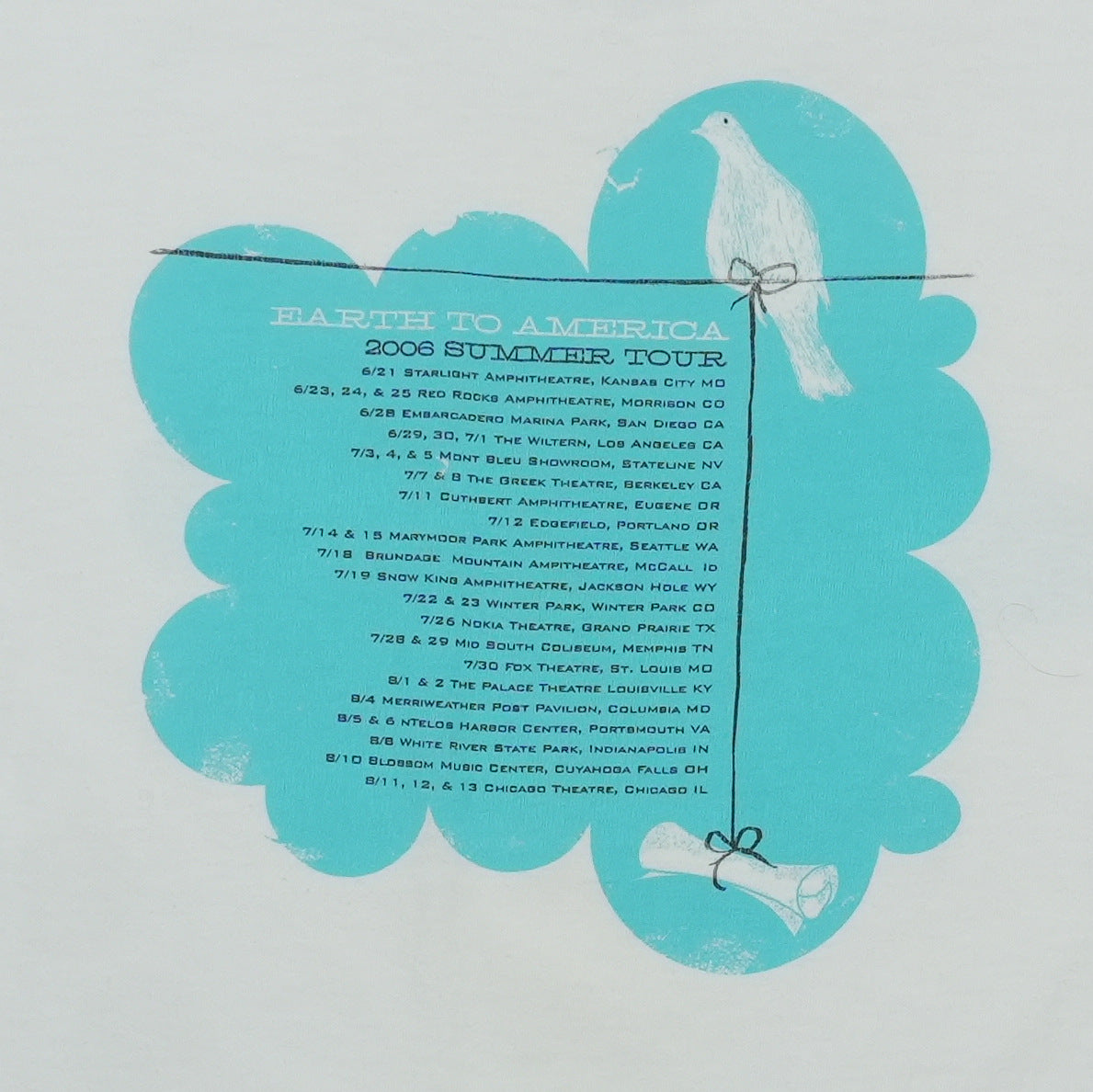 2006 Widespread Panic Earth to America Tour Shirt