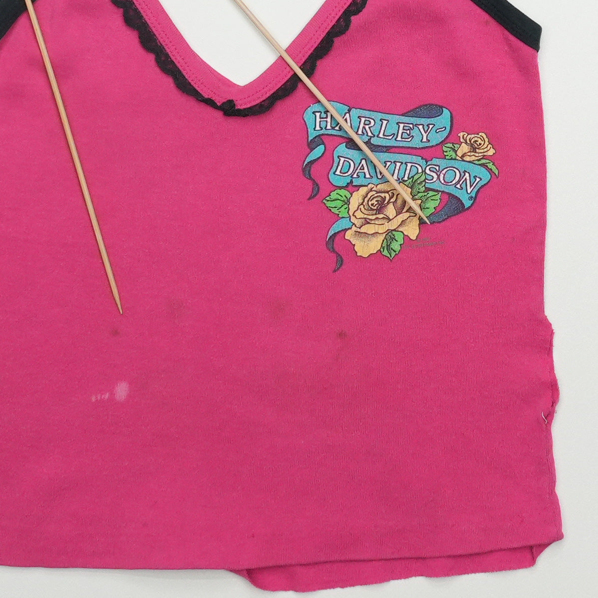 1990s Harley Davidson West Los Angeles Pink Tank Top