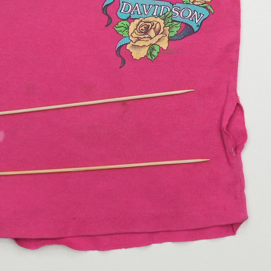 1990s Harley Davidson West Los Angeles Pink Tank Top