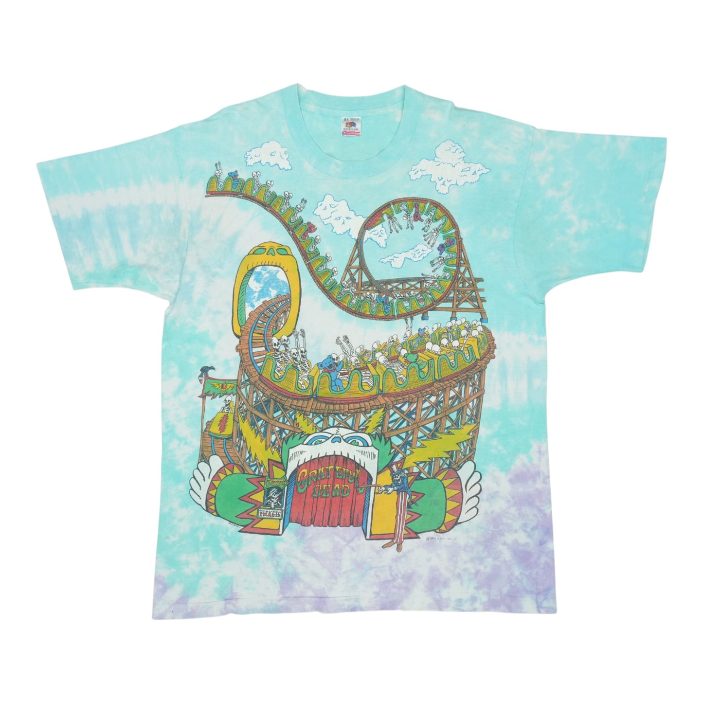 1993 Grateful Dead Roller Coaster Tie Dye Shirt