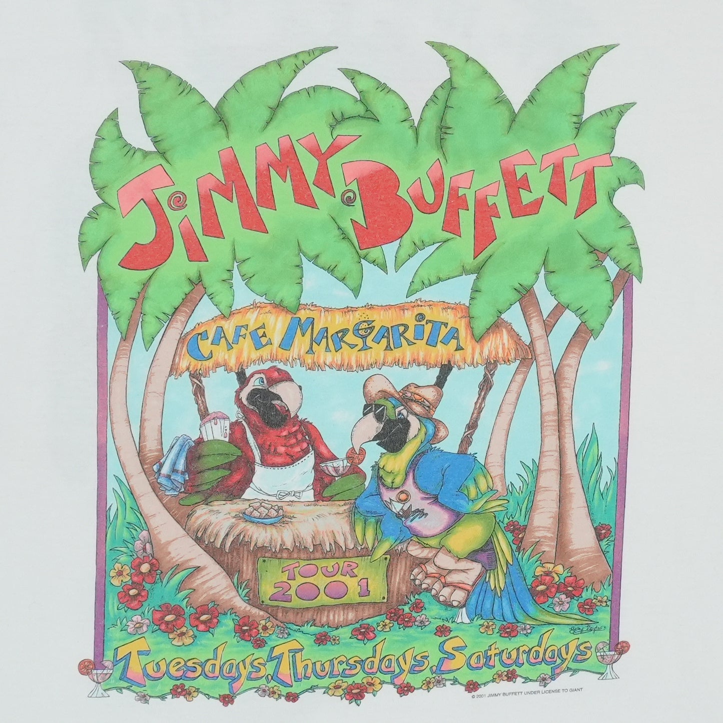 2001 Jimmy Buffett Tour Shirt
