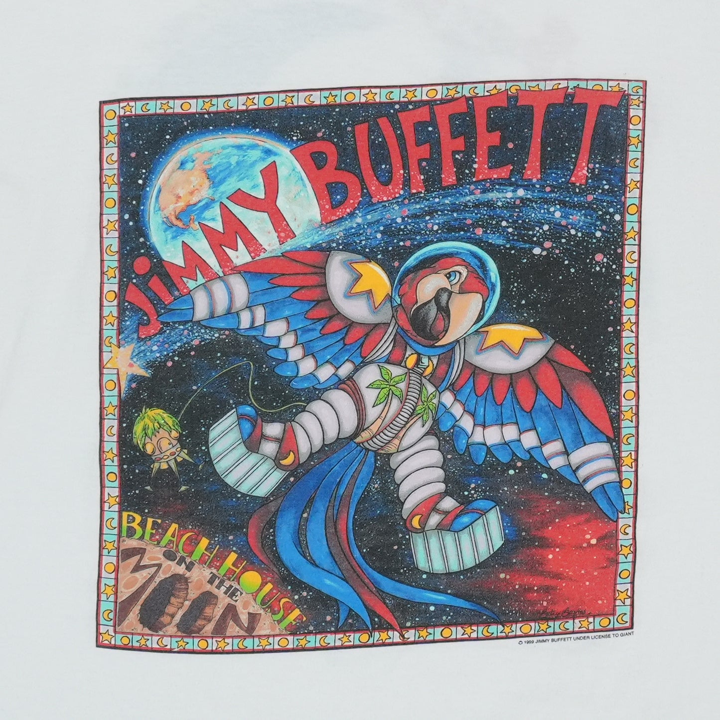 1999 Jimmy Buffett Beach House On The Moon Tour Shirt