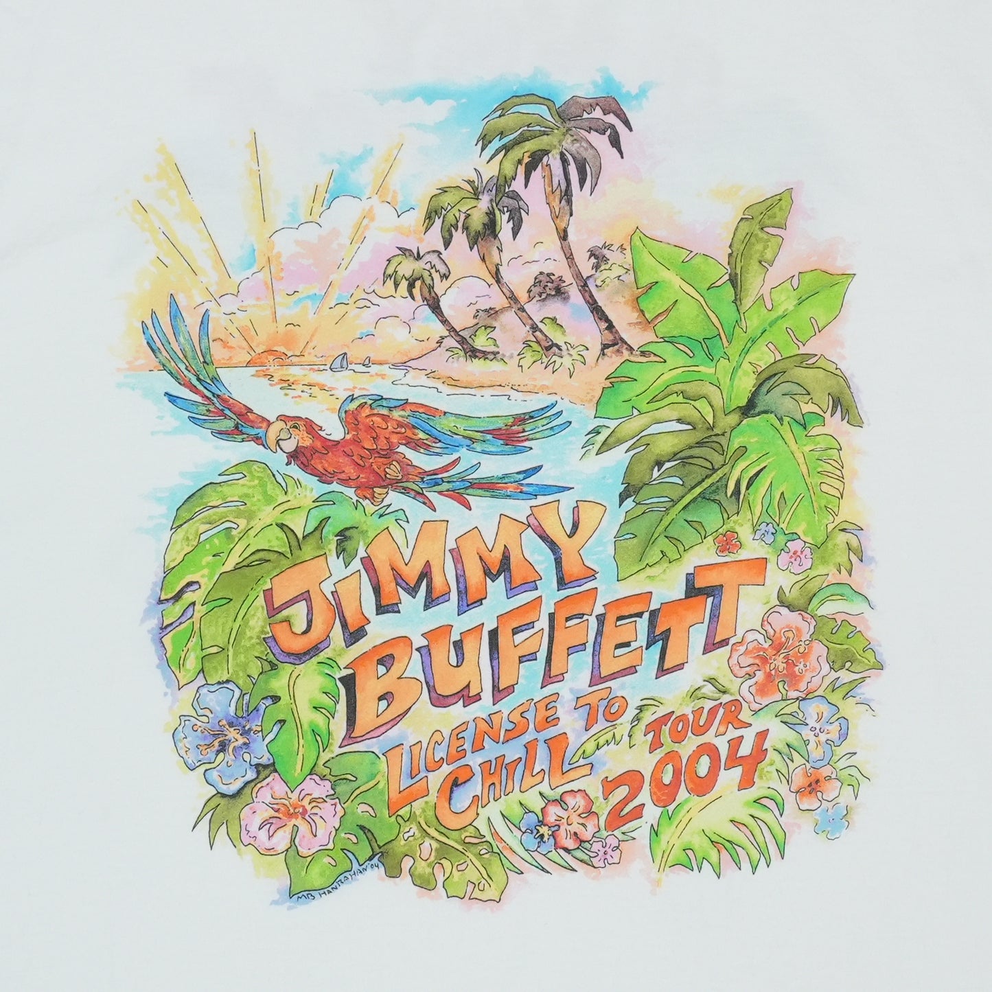 2004 Jimmy Buffett License To Chill Tour Shirt