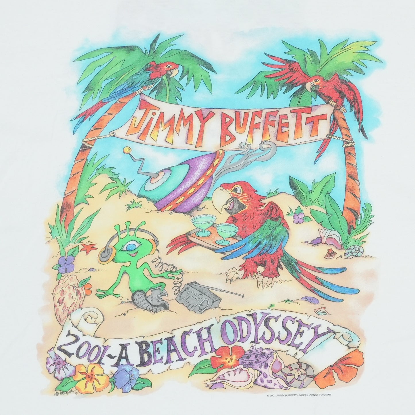 2001 Jimmy Buffett Tour Shirt