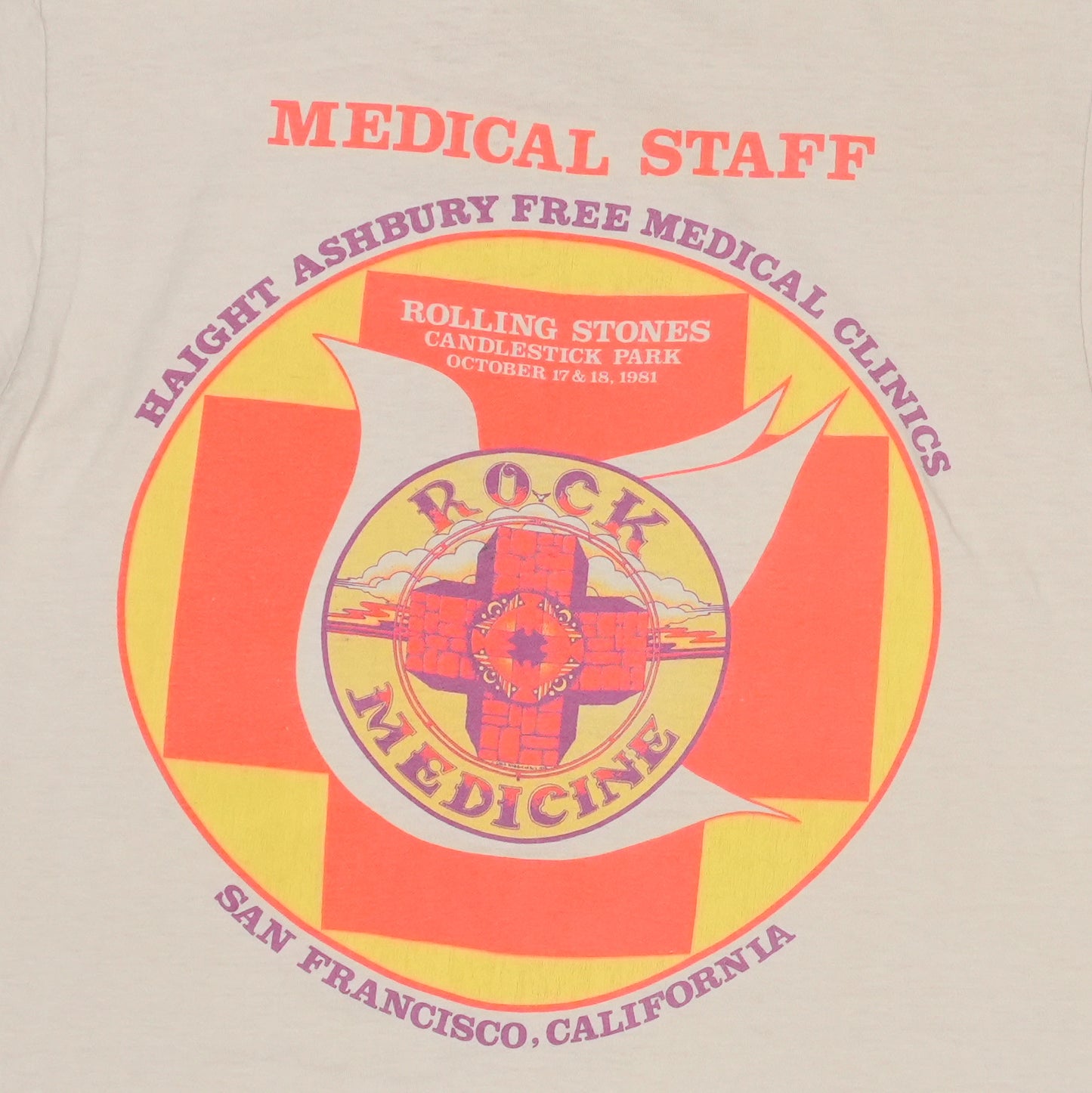 1981 Rolling Stones San Francisco Staff Concert Shirt